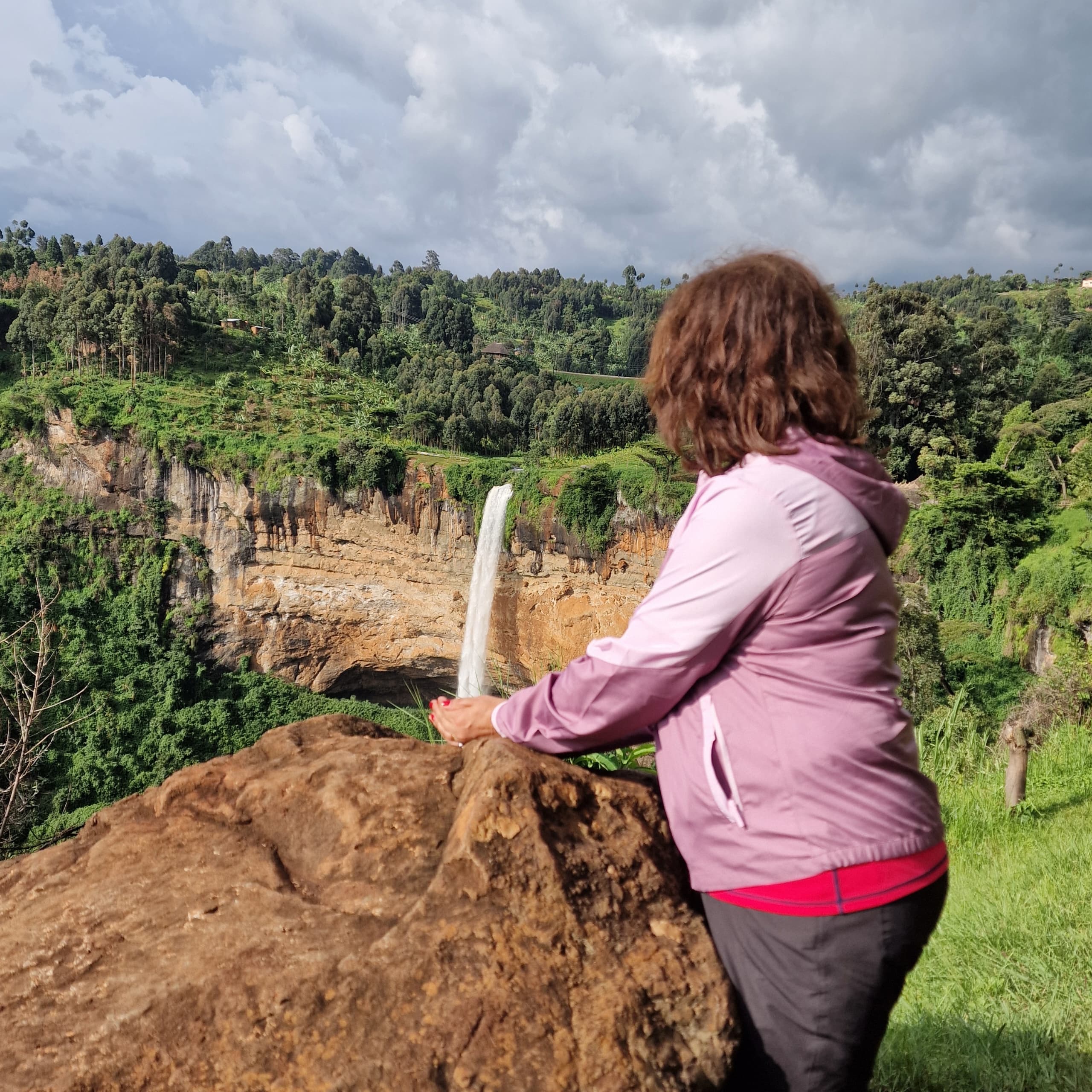 Breathtaking waterfall viewpoint experience